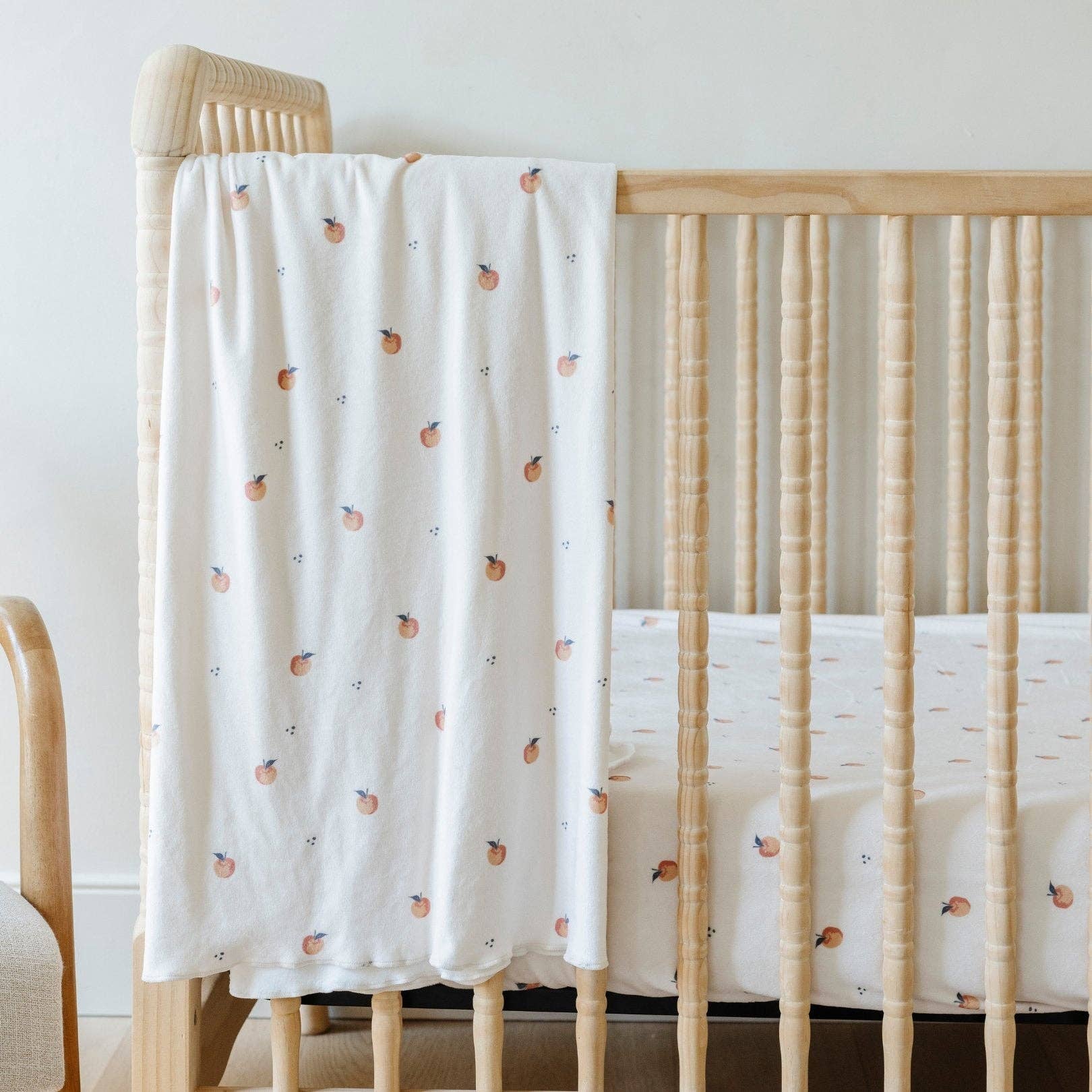 Minky Stretch Luxe Swaddle Blanket / Mushroom Print