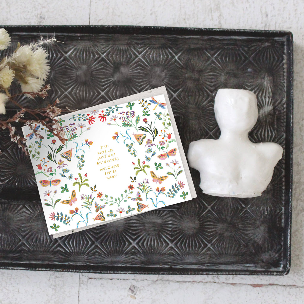 Butterfly Garden - Baby Card
