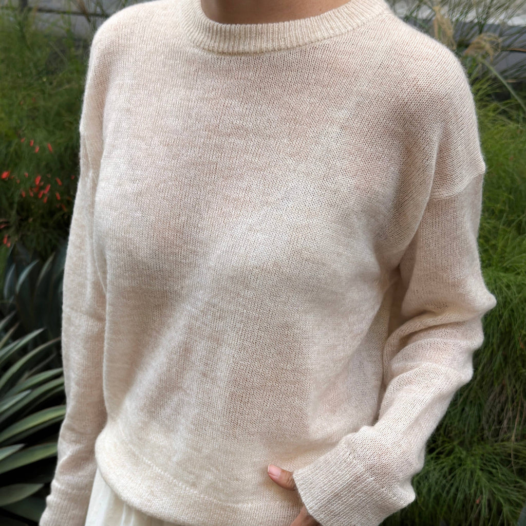 Cecile Crew Neck Mohair Sweater
