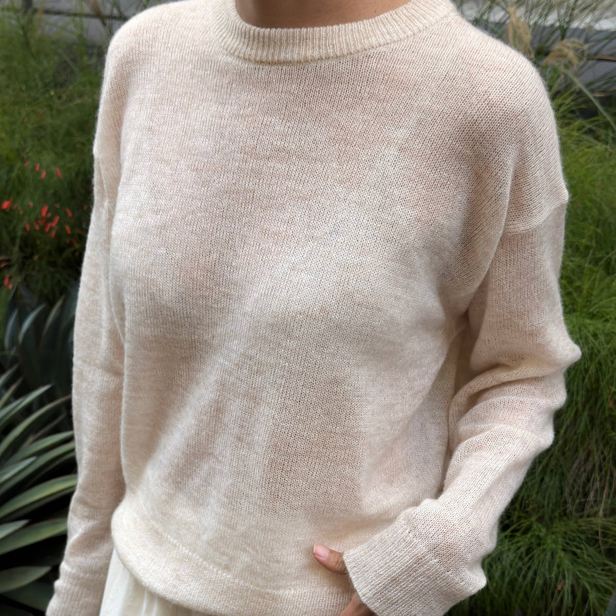 Cecile Crew Neck Mohair Sweater