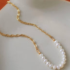 Margaux 18K Gold Non-Tarnish Freshwater Pearl Chain Necklace