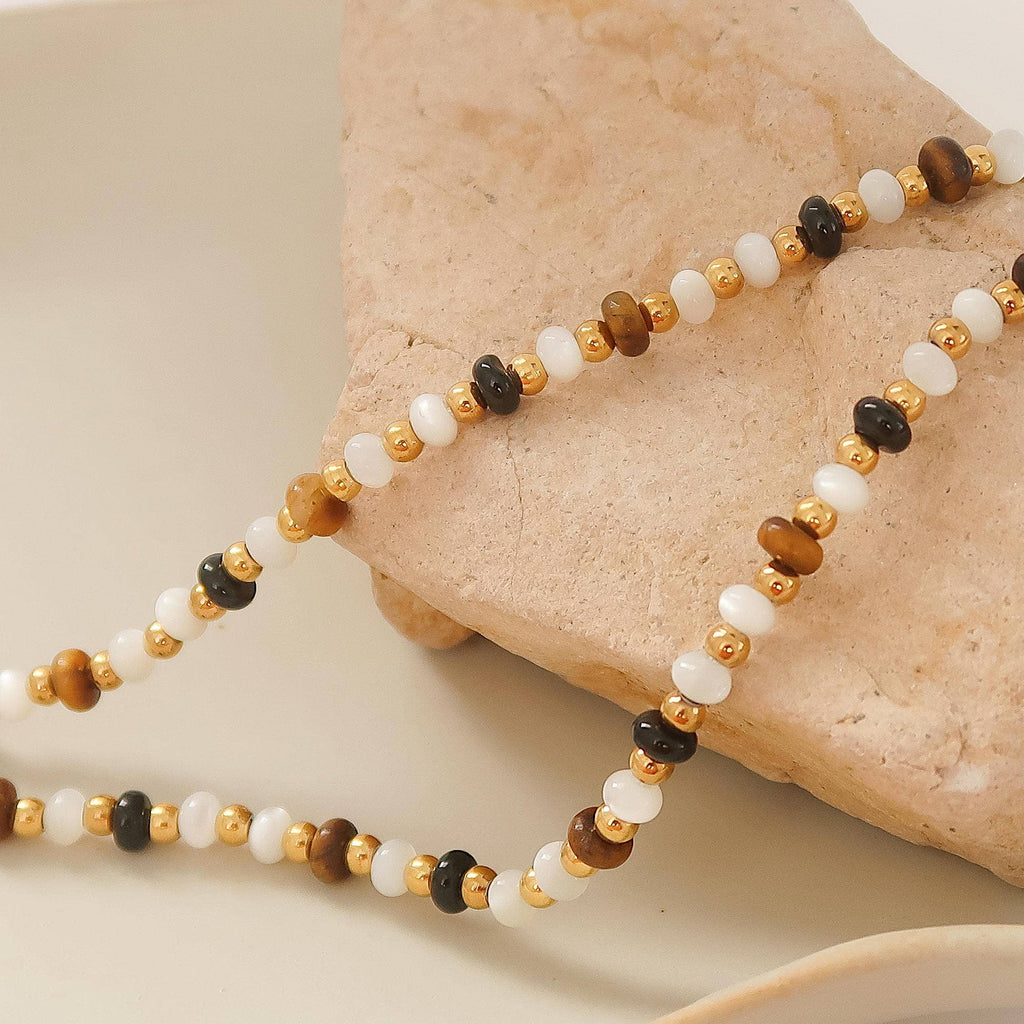Arrow 18K Gold Non-Tarnish Boho Beaded Necklace
