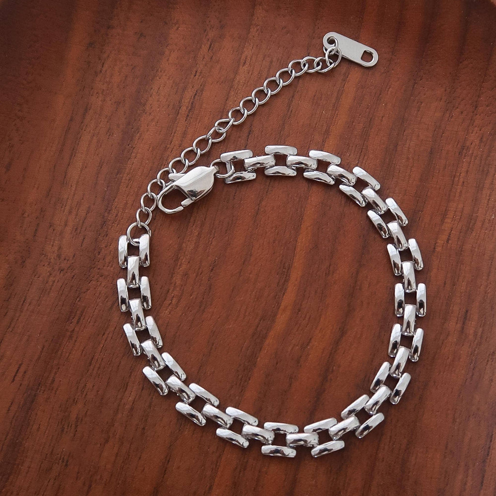 Forte 18K Gold Non-Tarnish Flat Chain Bracelet