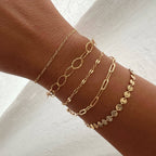London Hammered Paperclip Chain Bracelet