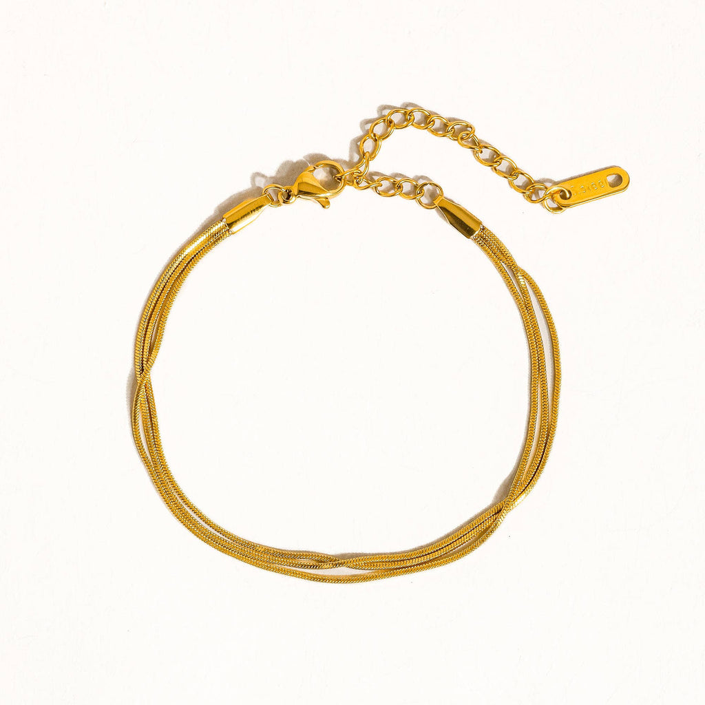Germaine 18K Gold Non-Tarnish Classic Thin Chain Bracelet