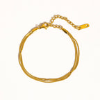 Germaine 18K Gold Non-Tarnish Classic Thin Chain Bracelet