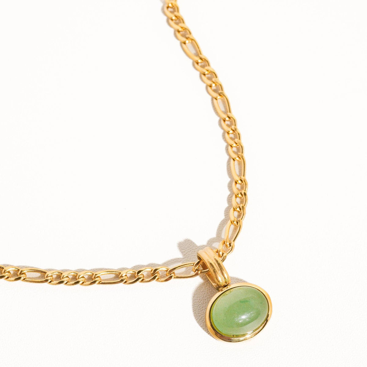 Winslow Non-Tarnish Green Stone Pendant Chain Necklace