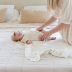 Minky Stretch Luxe Swaddle Blanket / Mushroom Print