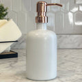 White Matte Glass Soap Dispenser