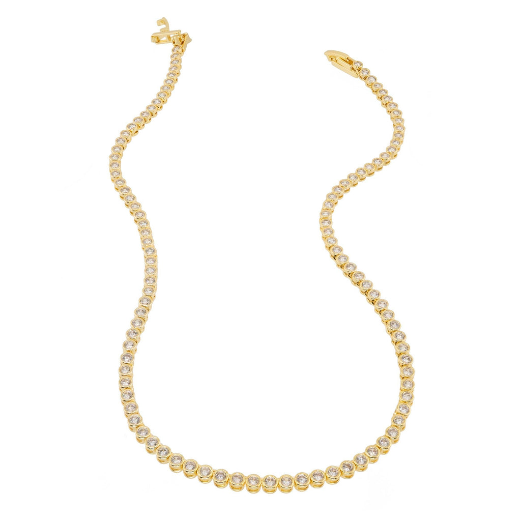 Round Brilliant Tennis Necklace