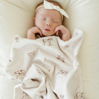 Minky Stretch Mini Blanket / Farm Animal