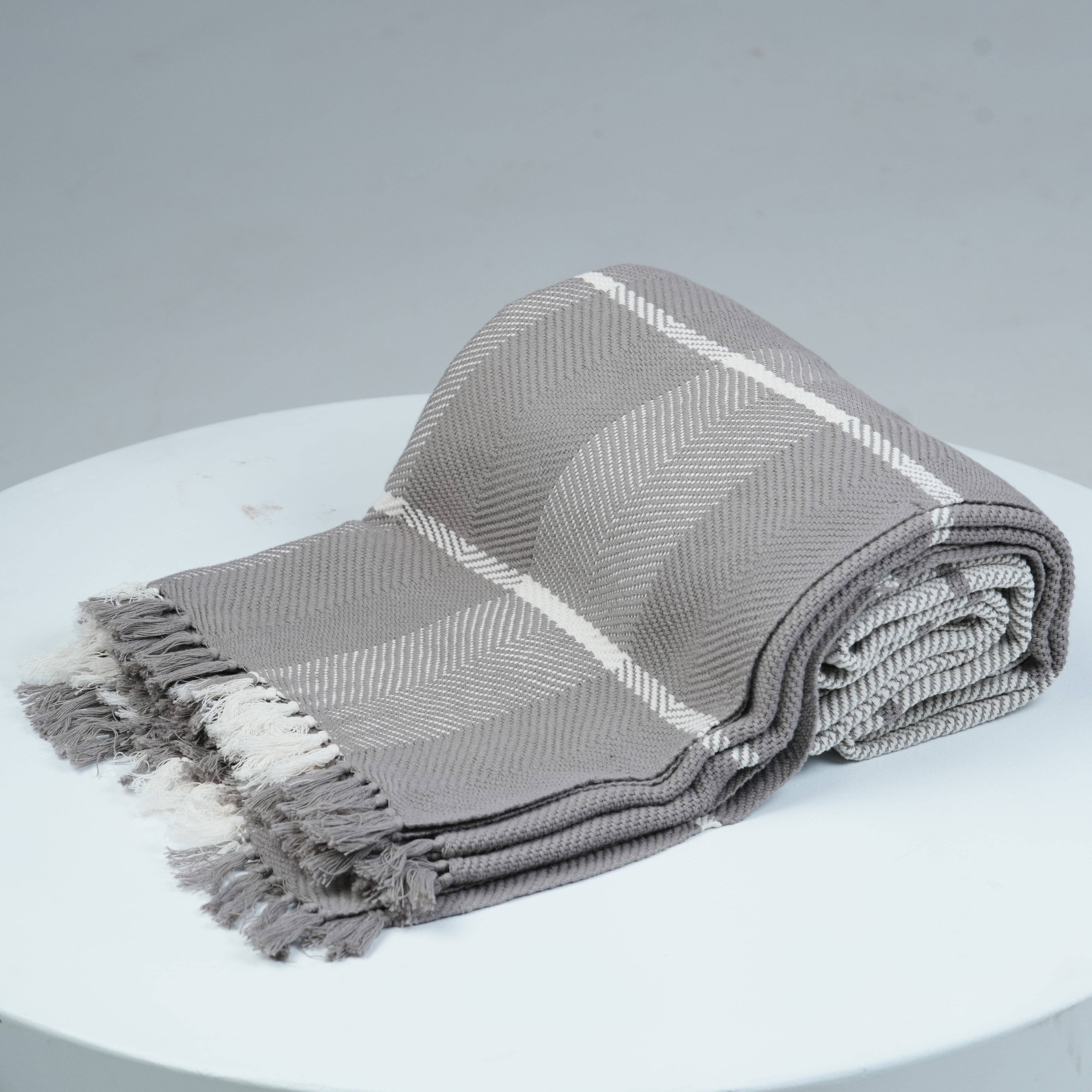 Handwoven Cotton Throw Blanket