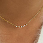Remmi 18K Gold Non-Tarnish Crystal Station Chain Necklace