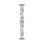 White Link Band for Apple Watch | Gold