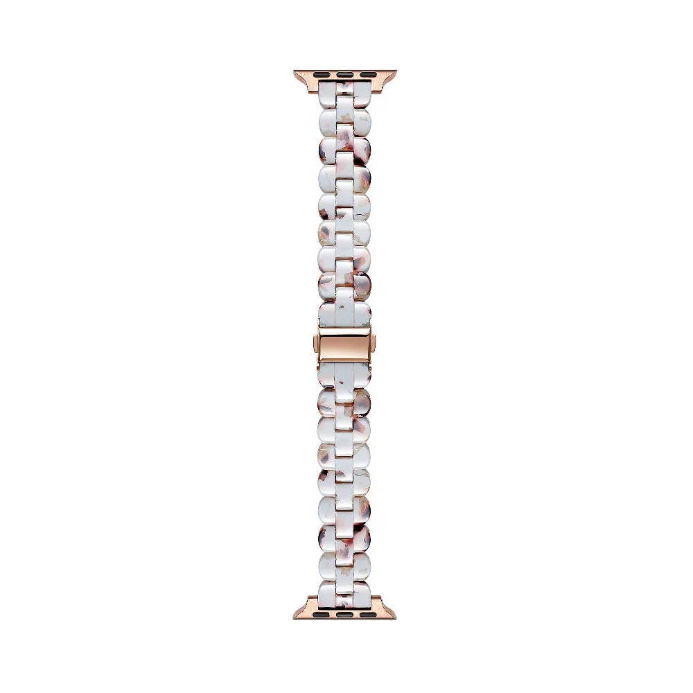 White Link Band for Apple Watch | Gold