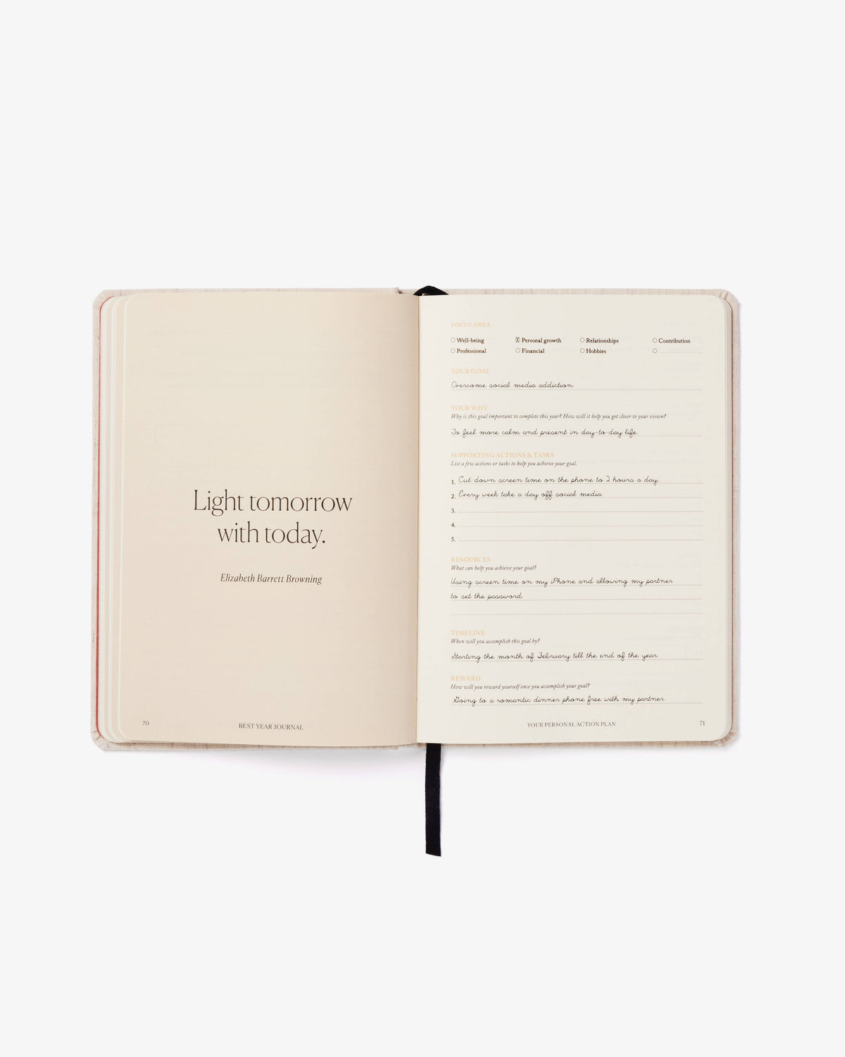 Best Year Journal | Guided 12-month planner goals