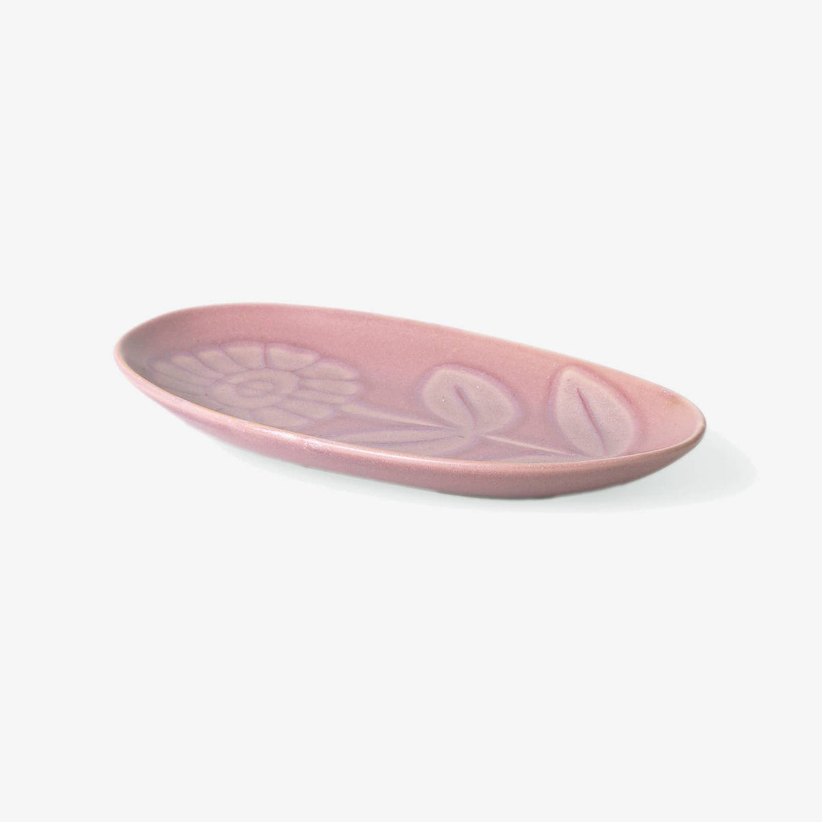 Oval Flower Trinket Tray