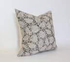Charcoal Floral Charlotte Pillow Cover