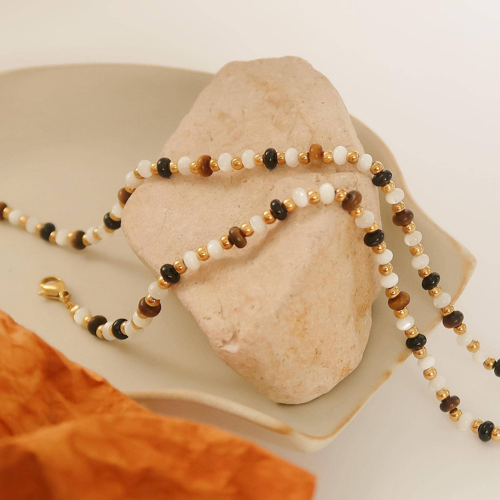 Arrow 18K Gold Non-Tarnish Boho Beaded Necklace