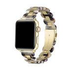 Gold and Tort Link Stainless Steel Band for Apple Watch