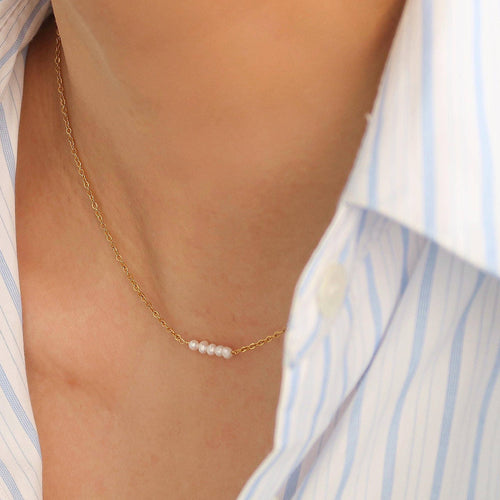 18K Non-Tarnish Petite Pearl Chokers