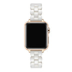 White Link Band for Apple Watch | Gold