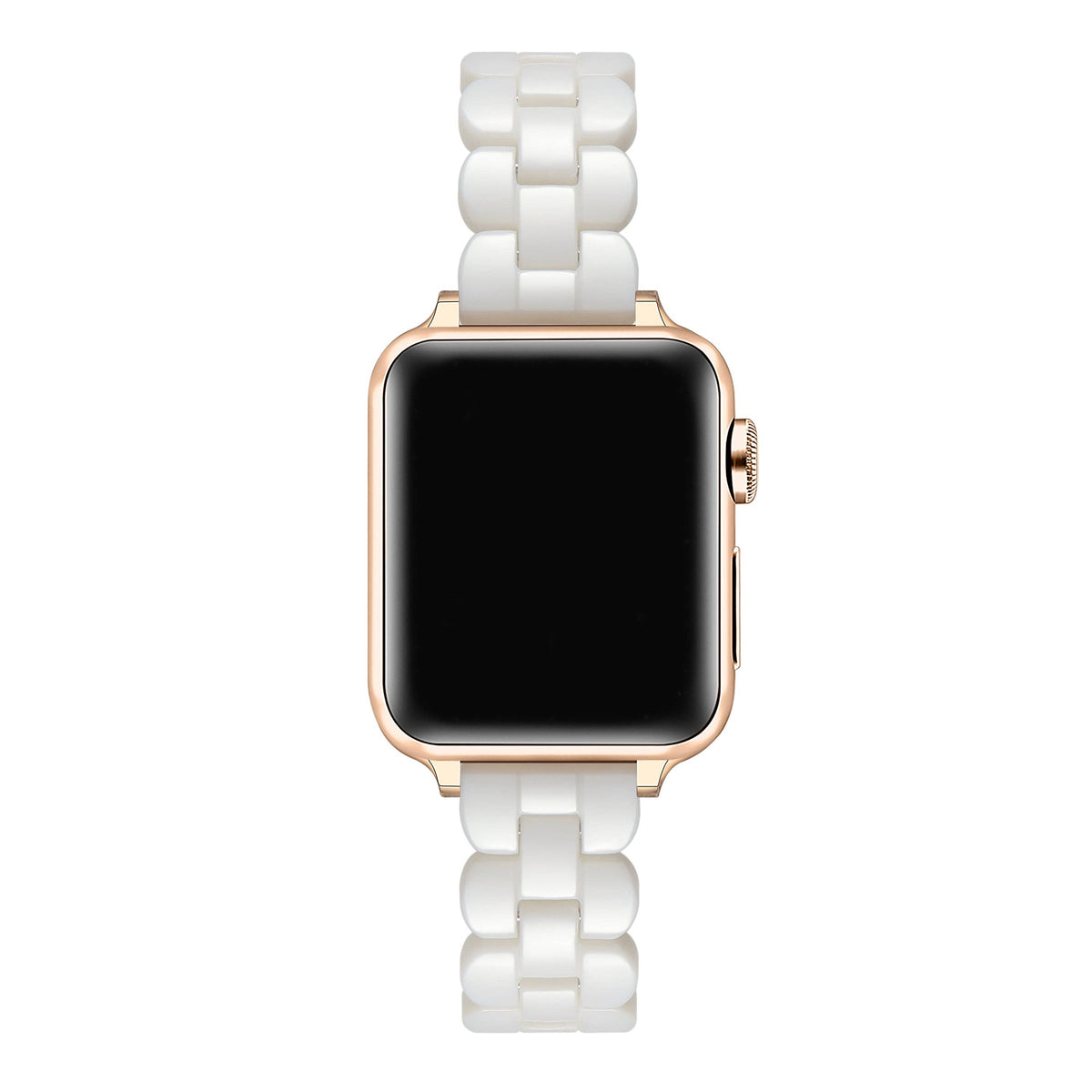 White Link Band for Apple Watch | Gold
