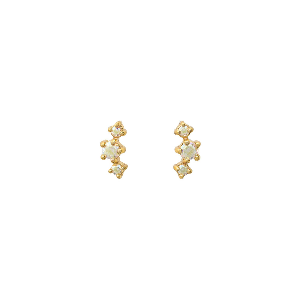 Gold Crystal Studs