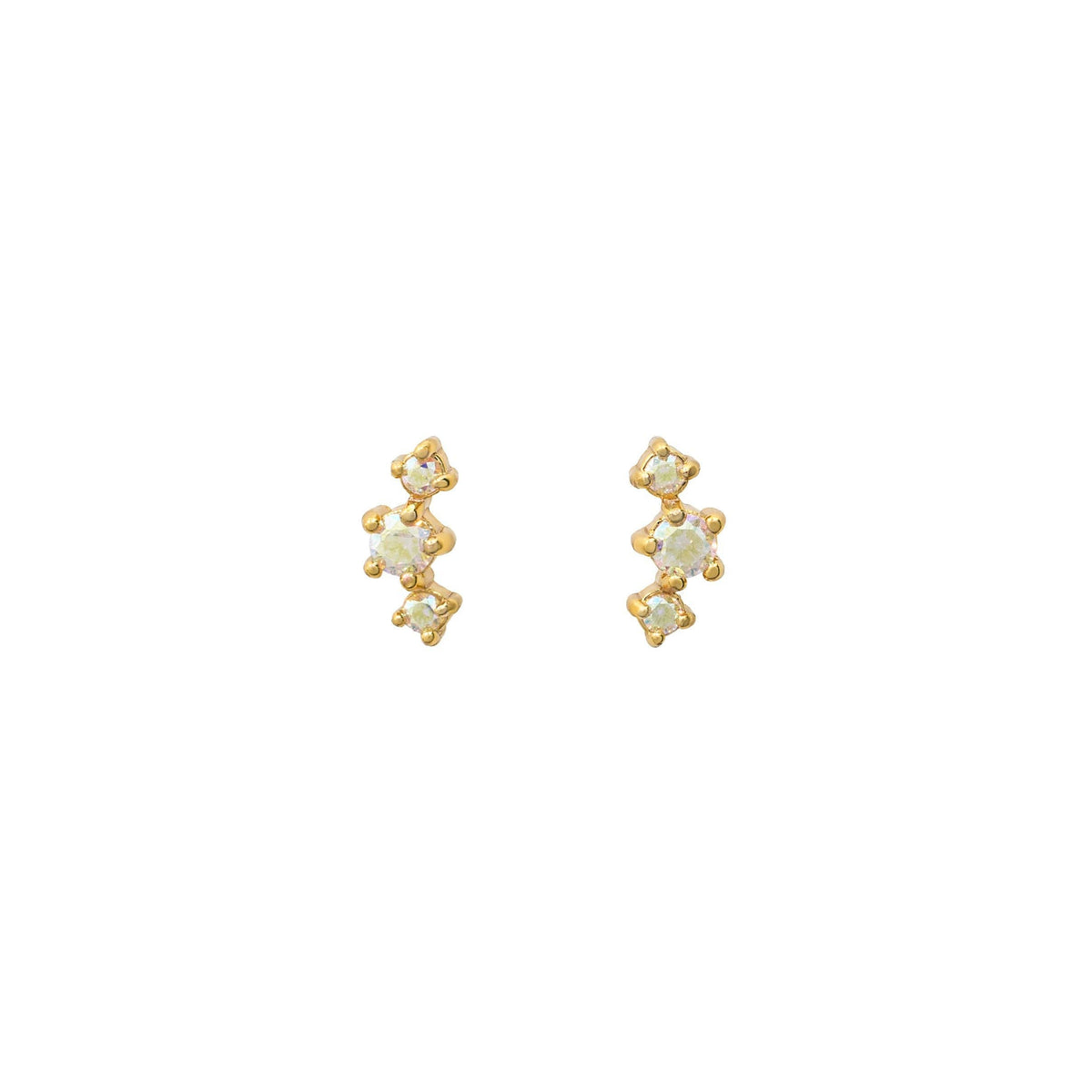 Gold Crystal Studs