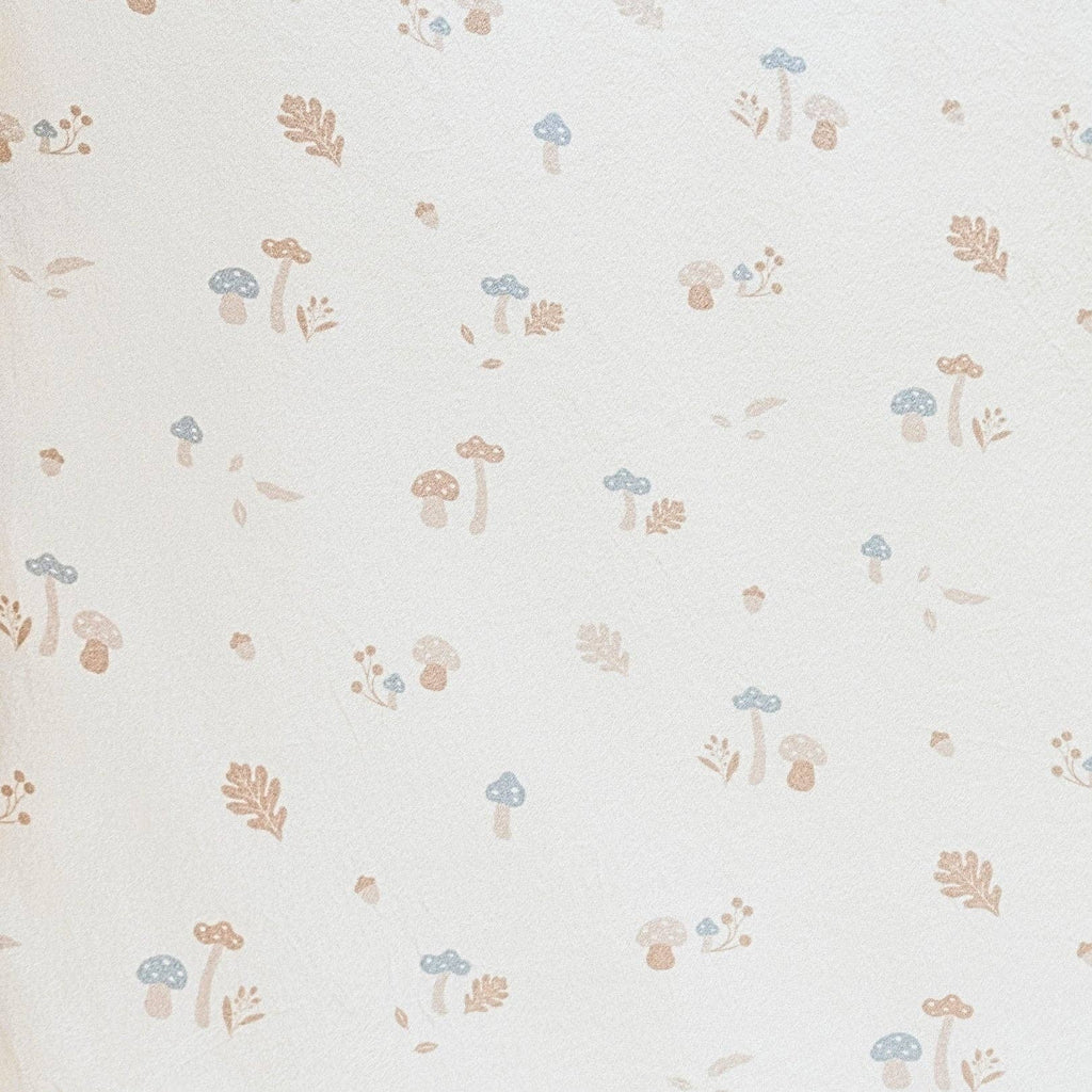 Minky Stretch Luxe Swaddle Blanket / Mushroom Print