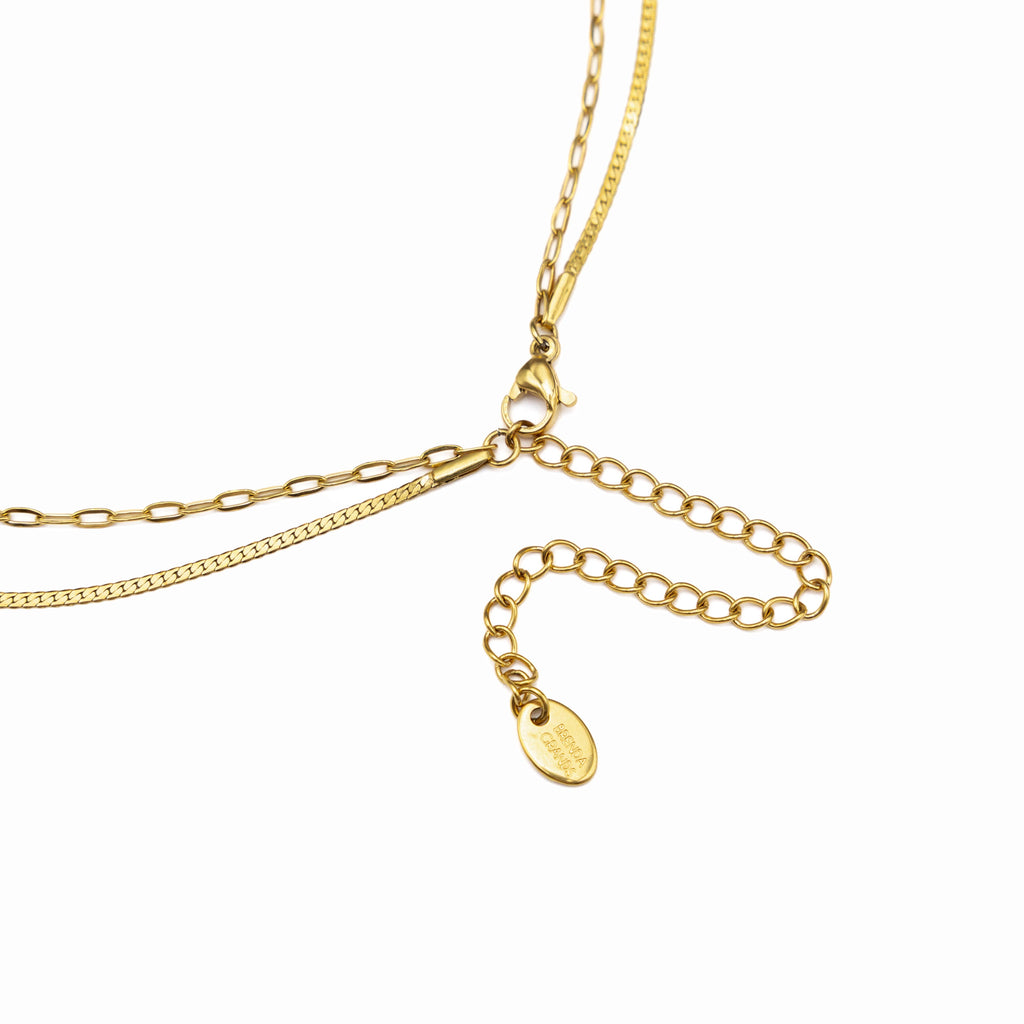 Double Layer Paperclip Necklace