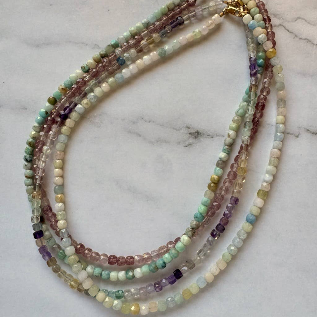 Lillian Faceted Natural Gemstone Necklace