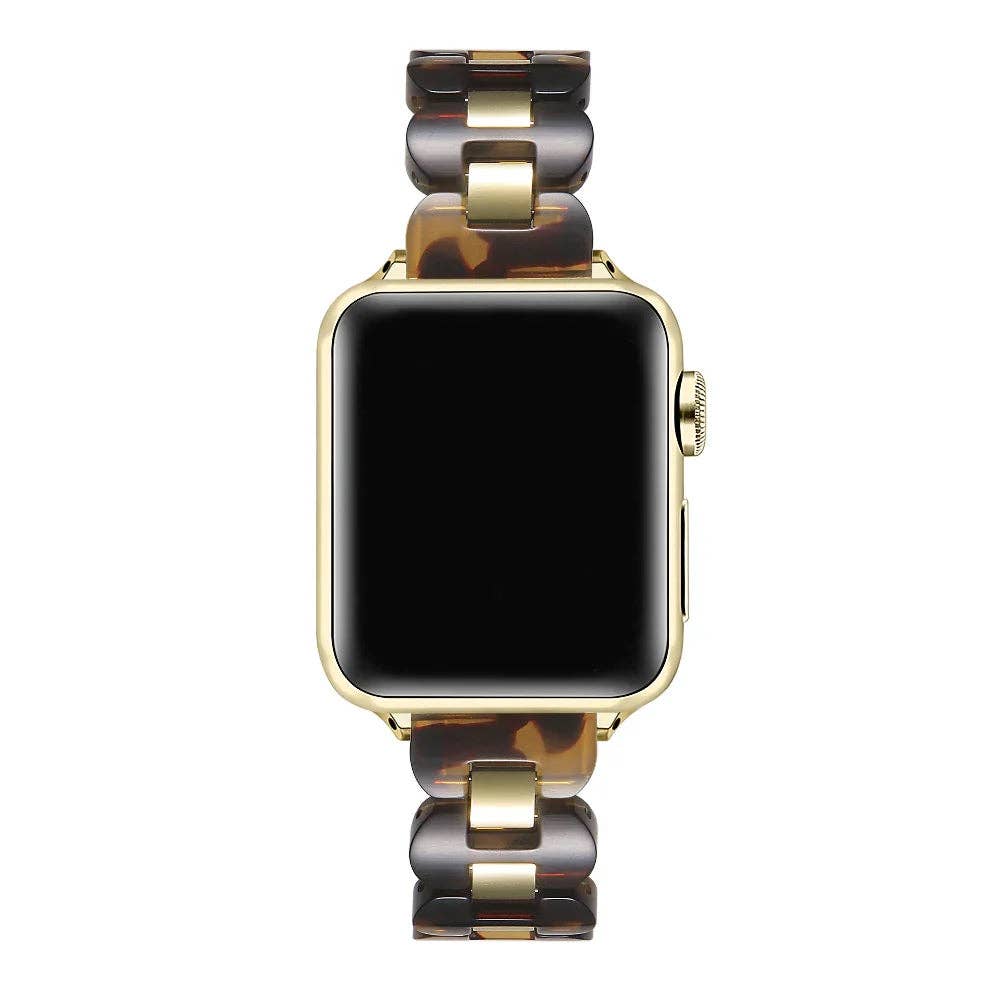 Gold and Tort Link Stainless Steel Band for Apple Watch