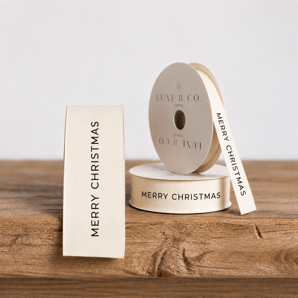 Merry Christmas Woven Ribbon