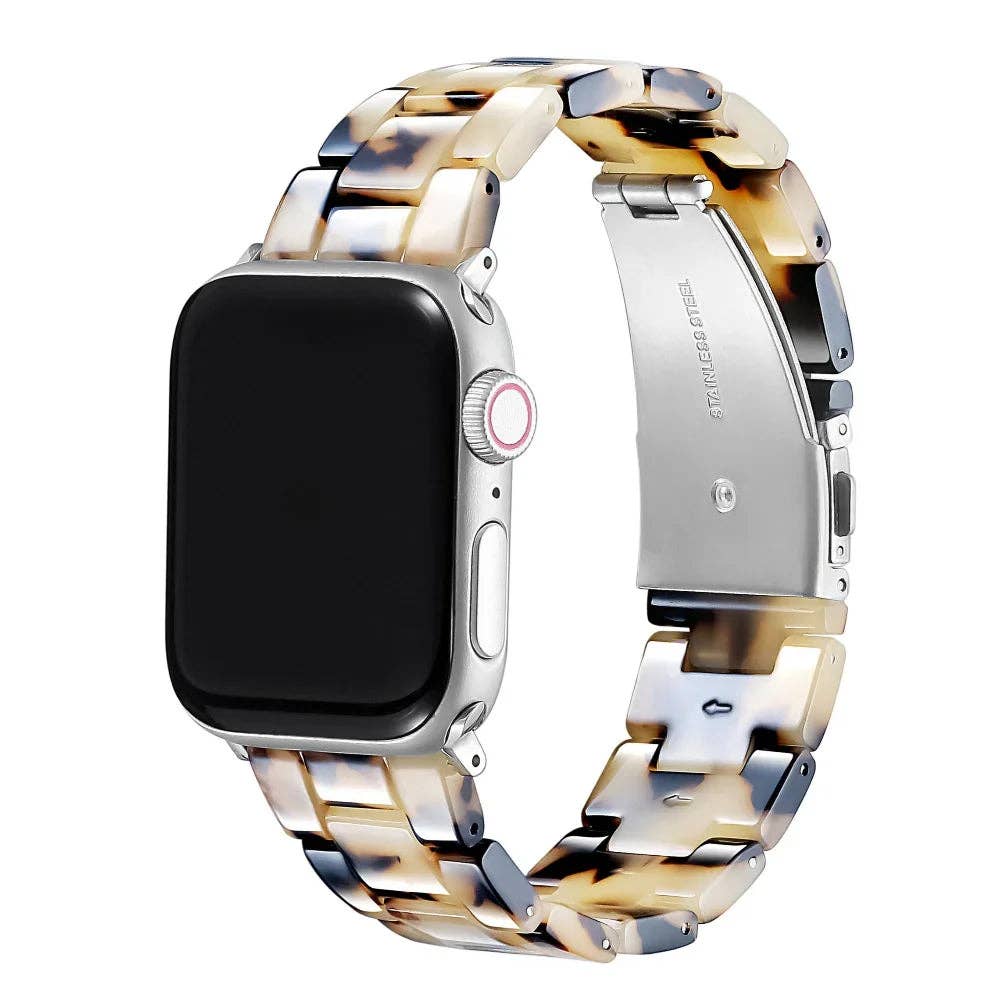 Light Tortoise Link Band for Apple Watch | Silver