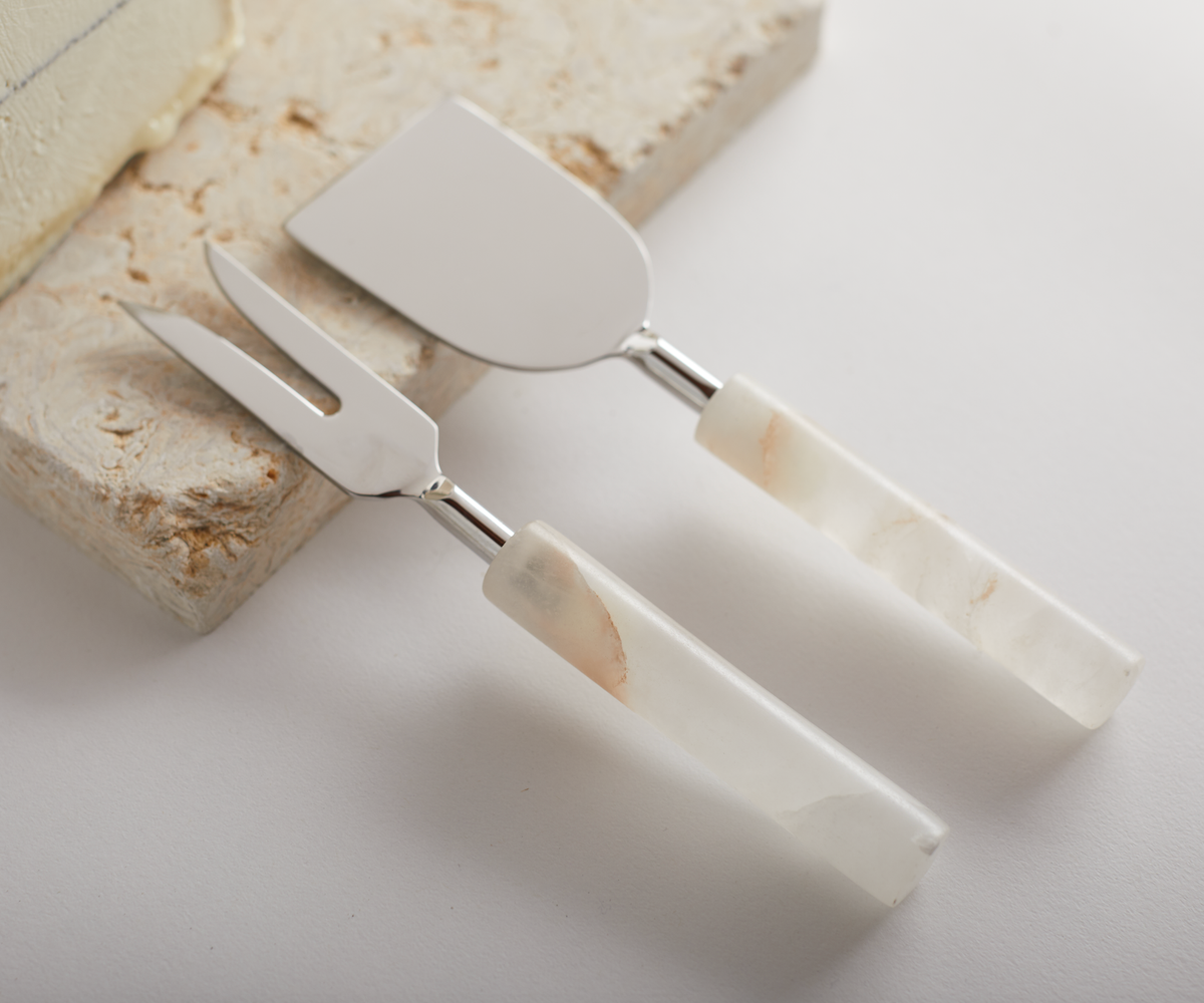 Santo Alabaster Cheese Tool Set