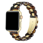 Gold and Tort Link Stainless Steel Band for Apple Watch