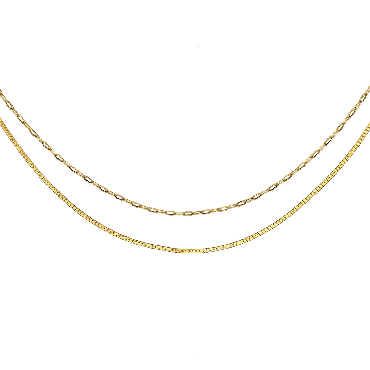 Double Layer Paperclip Necklace