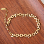 Forte 18K Gold Non-Tarnish Flat Chain Bracelet