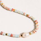 Swank Non-Tarnish Boho Beaded Pearl Necklace