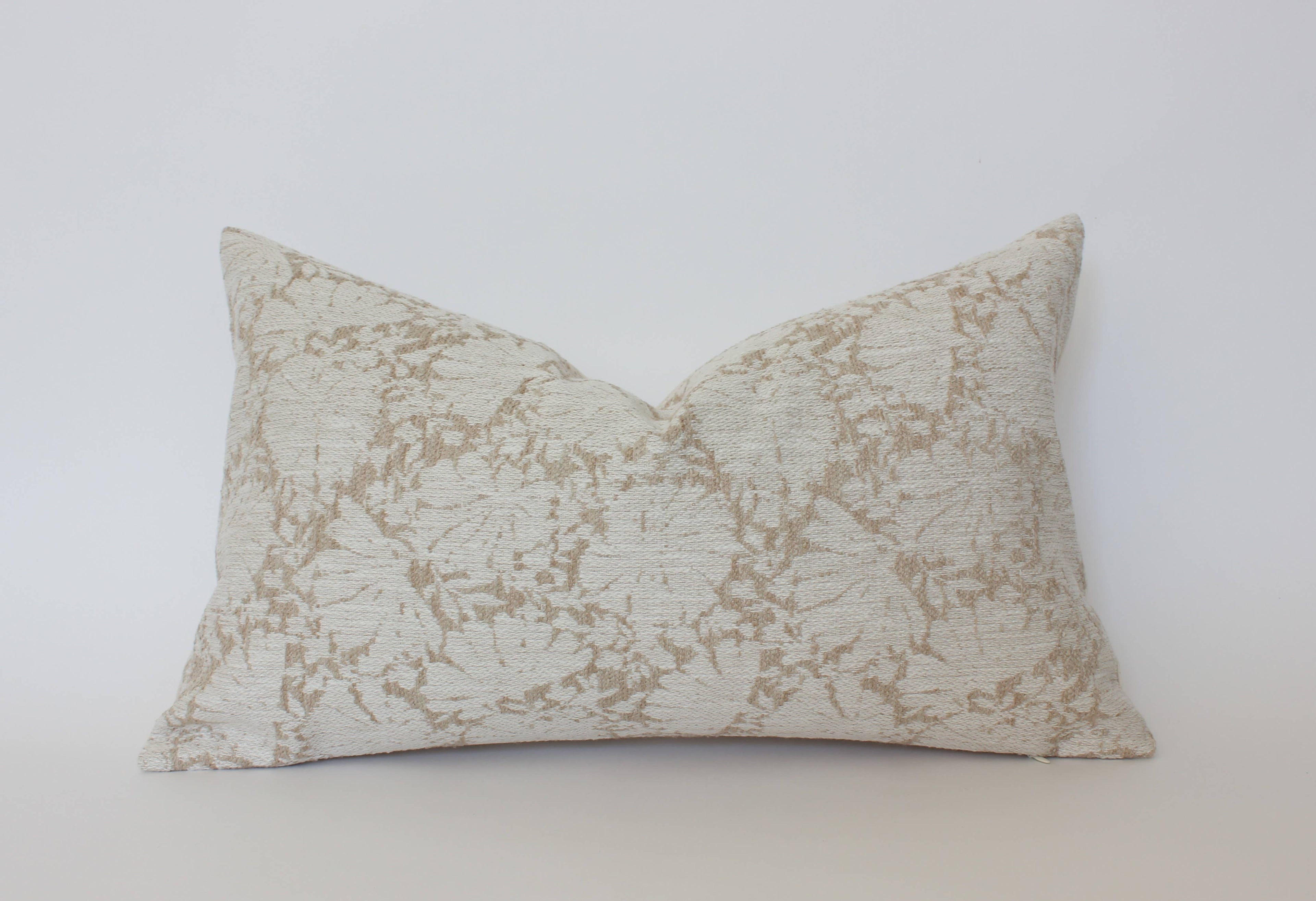 Cream Floral Pillow Cover