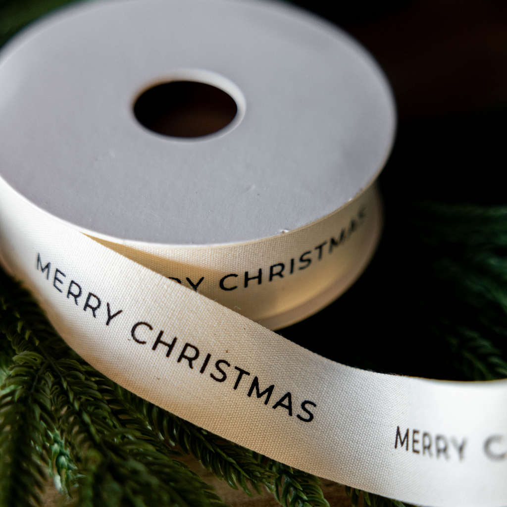 Merry Christmas Woven Ribbon