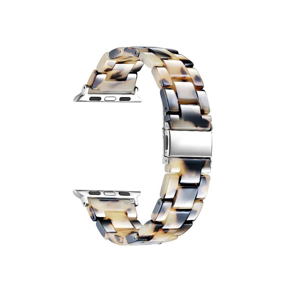 Light Tortoise Link Band for Apple Watch | Silver