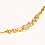 Remmi 18K Gold Non-Tarnish Crystal Station Chain Necklace