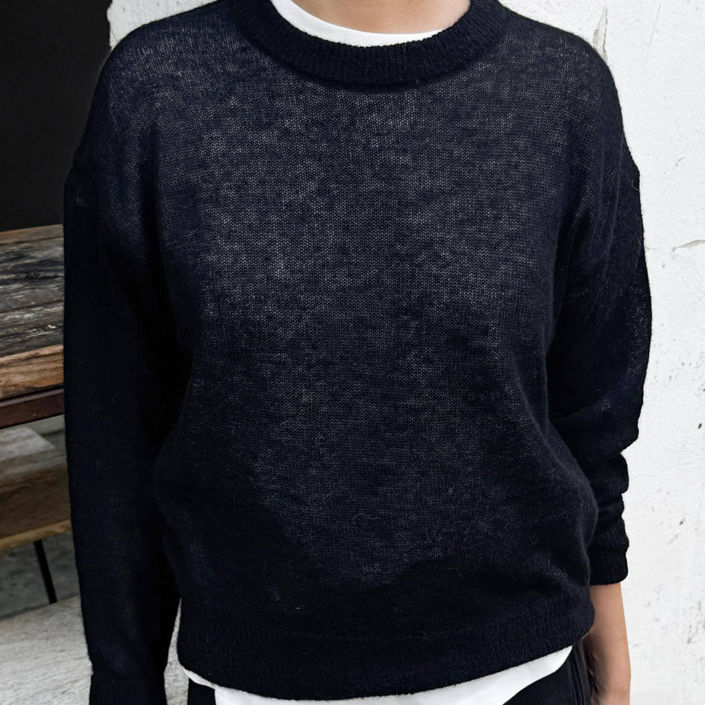 Cecile Crew Neck Mohair Sweater