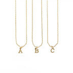 Gold Dainty Initial Necklace