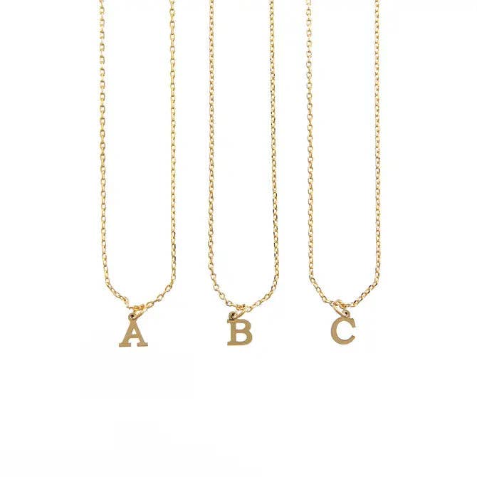 Gold Dainty Initial Necklace