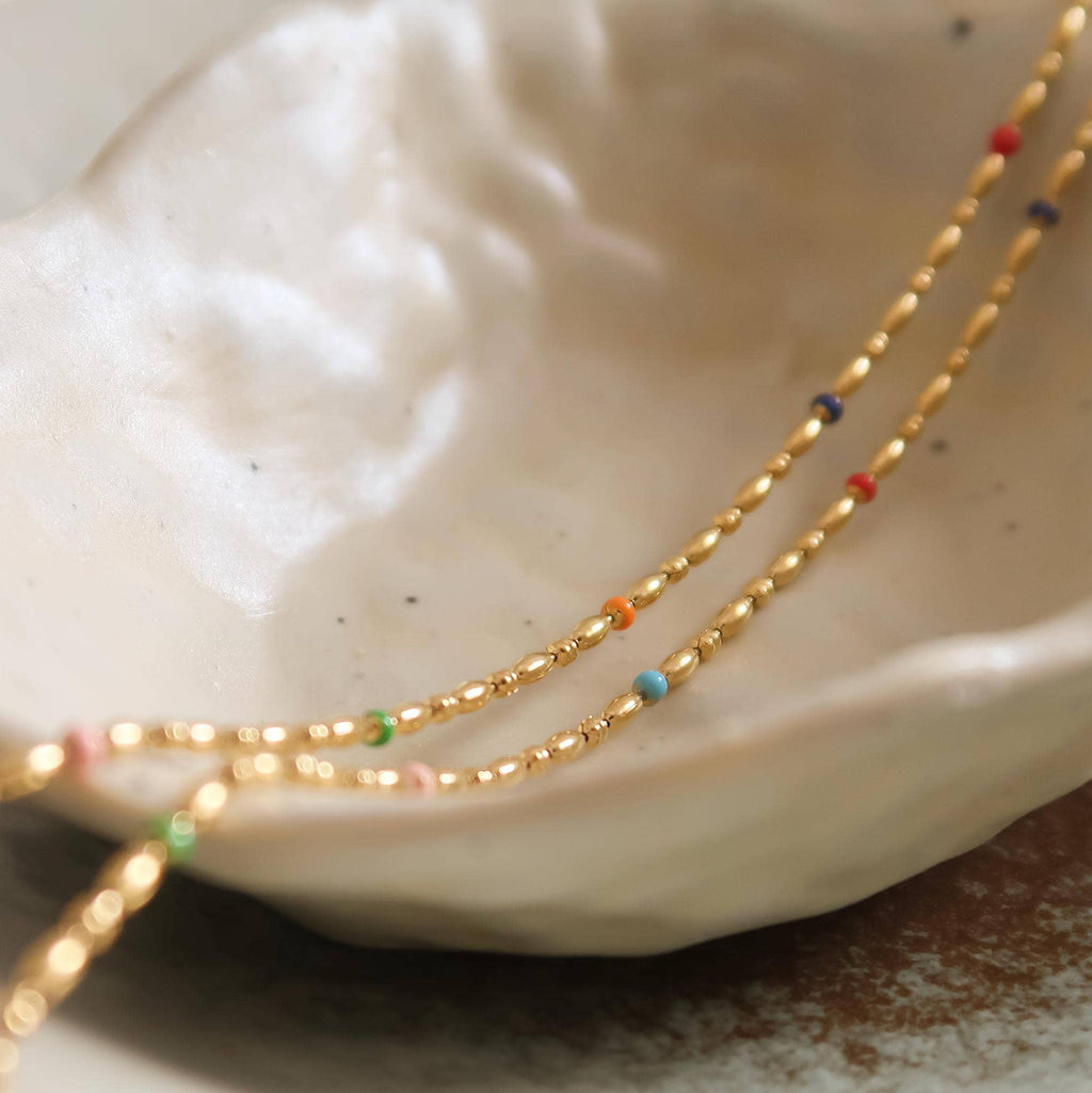 Tave 18K Gold Non-Tarnish Petite Beaded Necklace