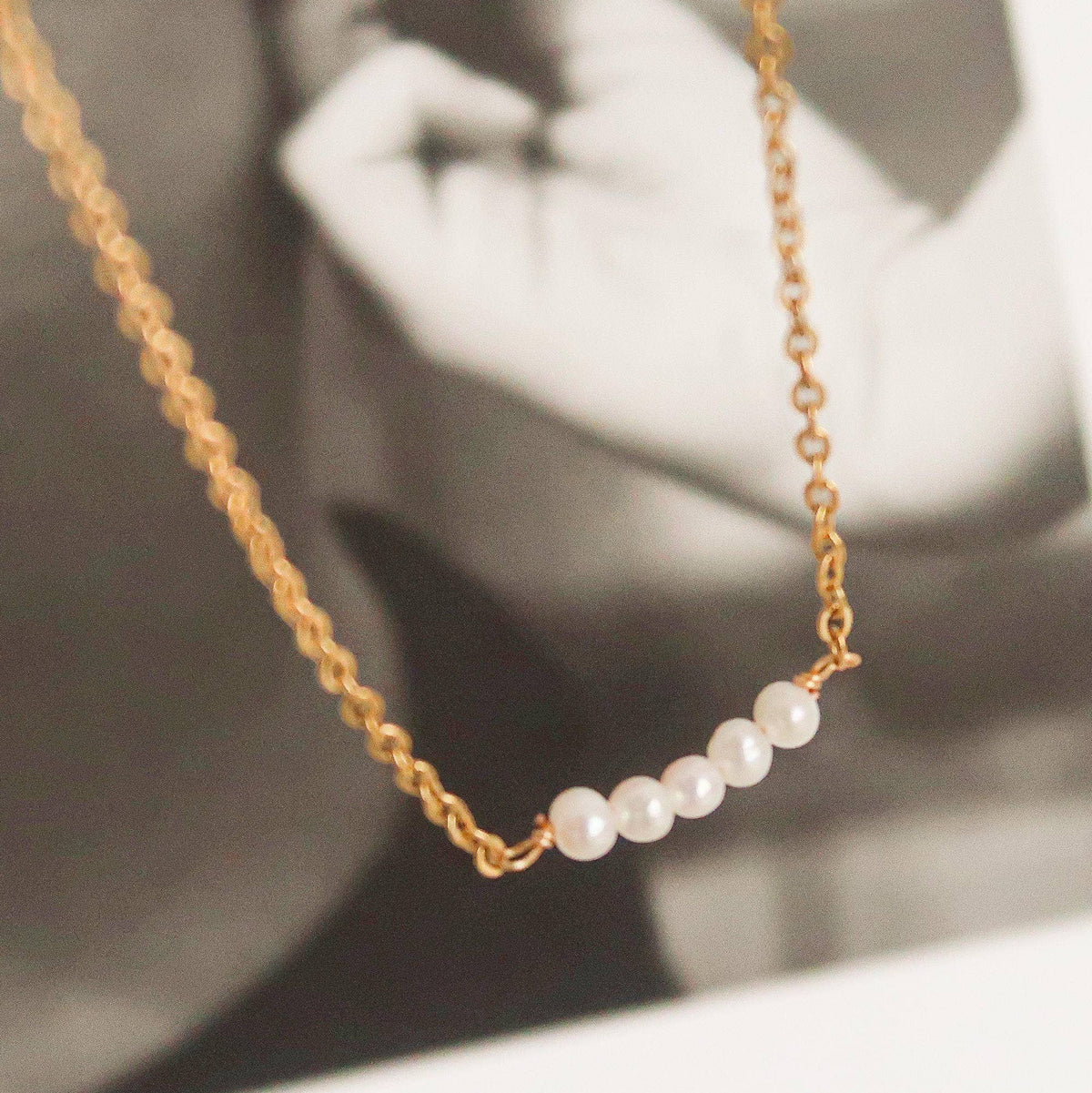 18K Non-Tarnish Petite Pearl Chokers