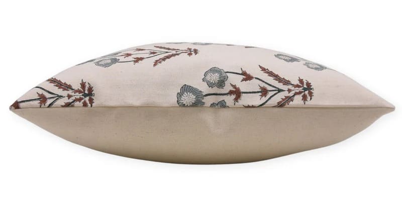 Matilija Poppy Pillow Cover in Thick Linen